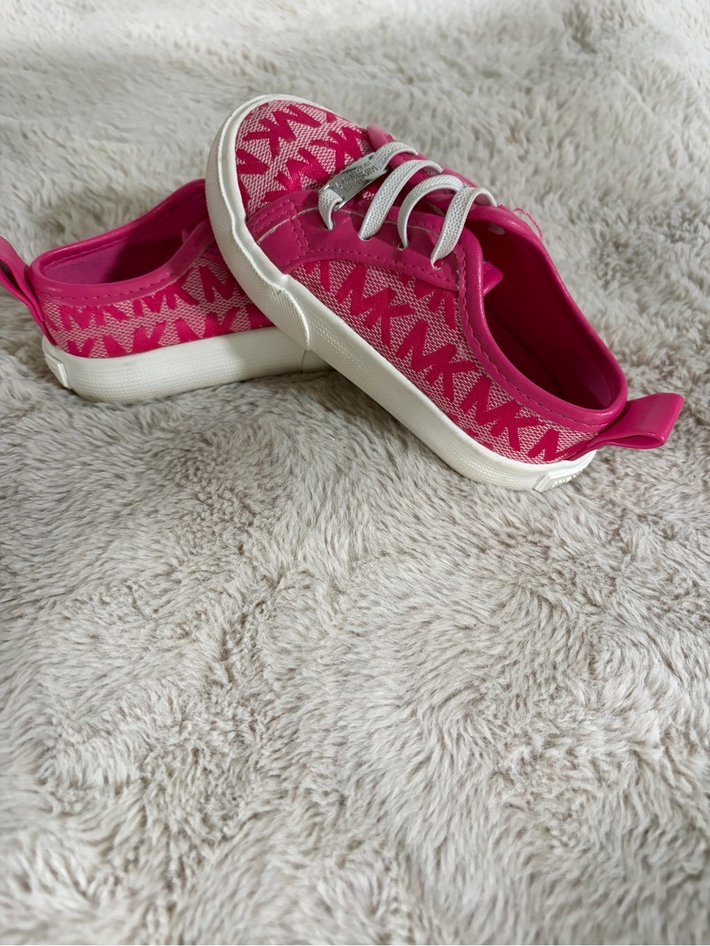 Michael Kors Hot Pink Logo-Print Slip-On Sneakers